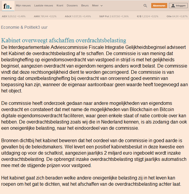 Overdrachtsbelasting